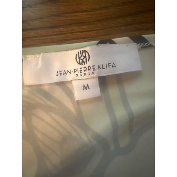 Women M Jean-Pierre Klifa Paris Short Slv Printed Mini Dress Abstract Floral - Picture 3 of 5